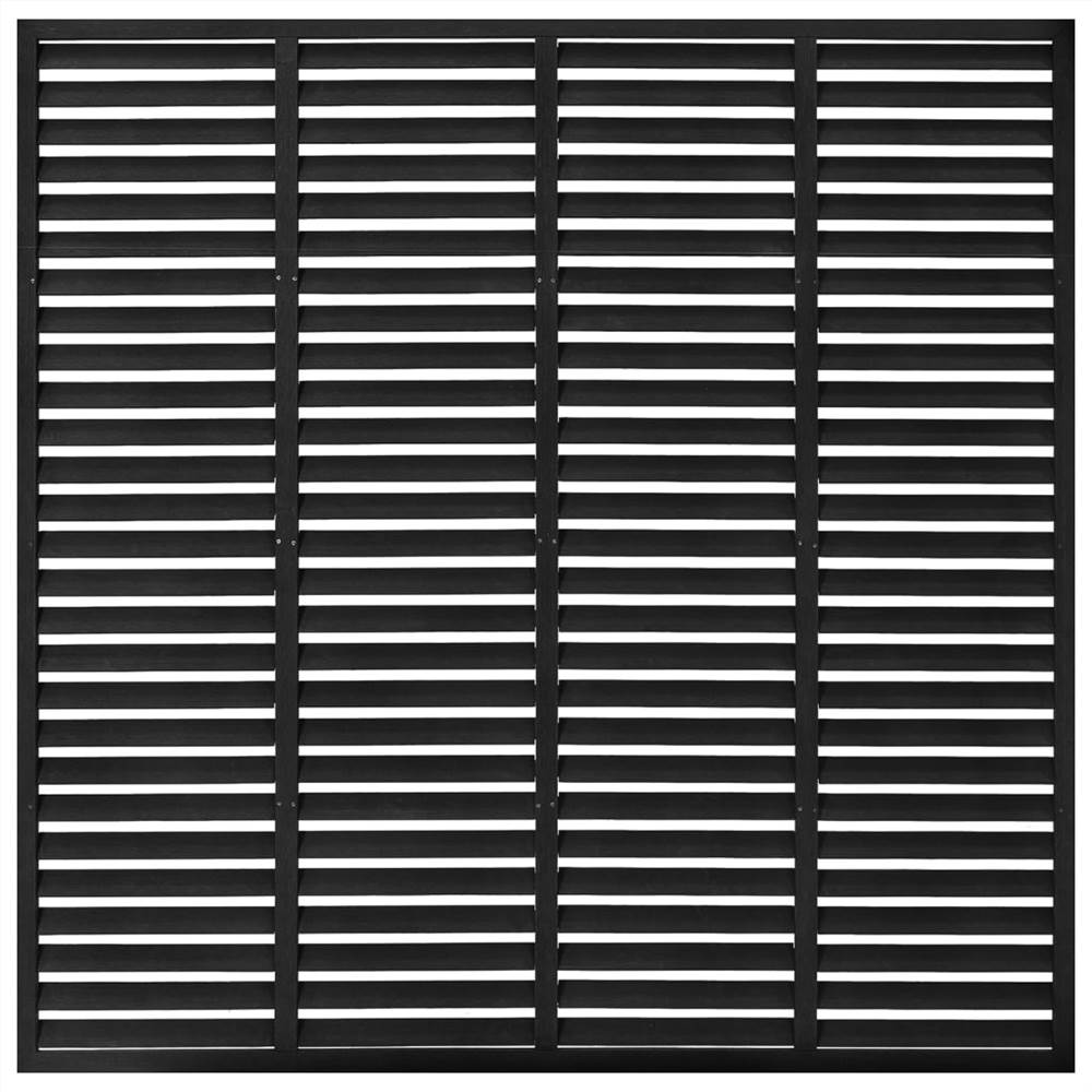 Louver Fence WPC 180x180 cm Black