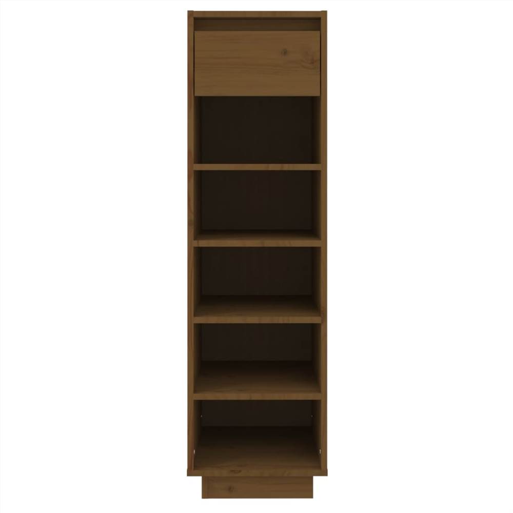 Shoe Cabinet Honey Brown 34x30x105 cm Solid Wood Pine