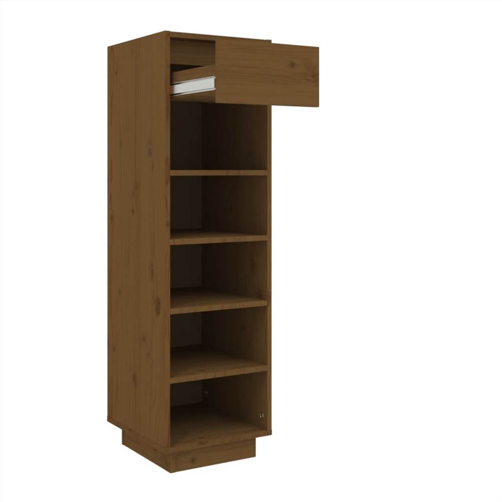 Shoe Cabinet Honey Brown 34x30x105 cm Solid Wood Pine