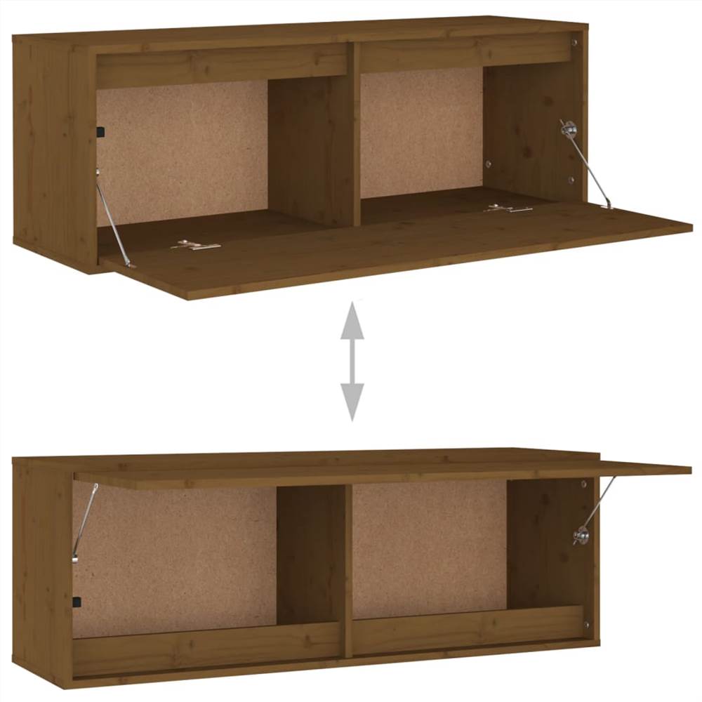 TV Cabinets 6 pcs Honey Brown Solid Wood Pine