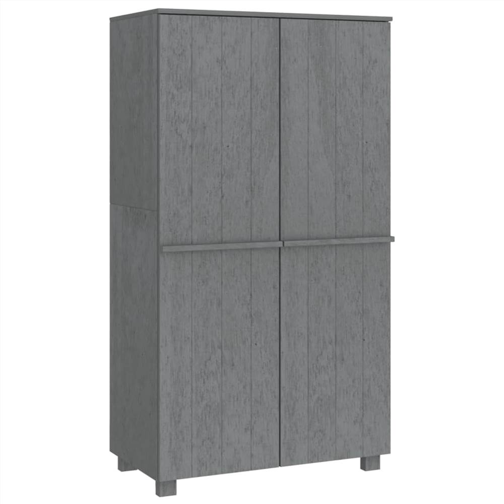 Wardrobe Dark Grey 89x50x180 cm Solid Wood Pine