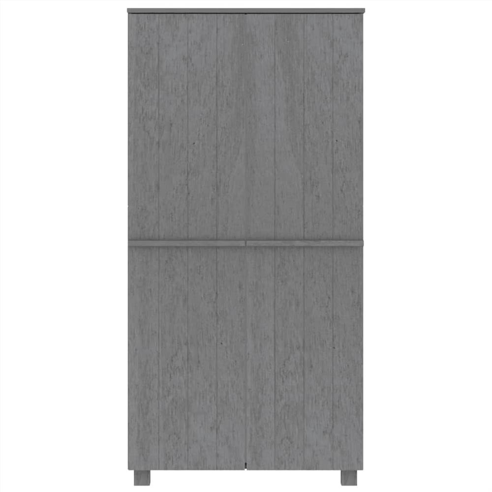 Wardrobe Dark Grey 89x50x180 cm Solid Wood Pine