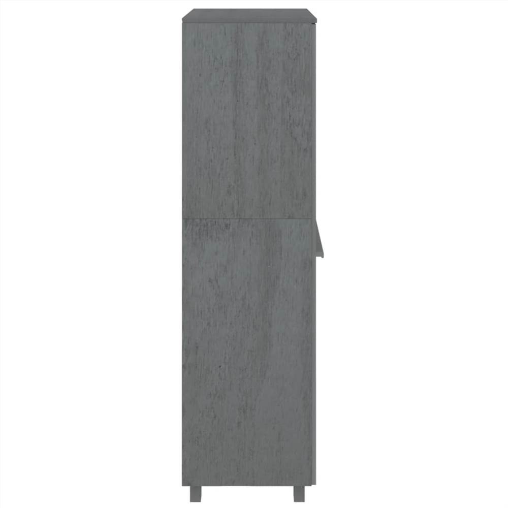 Wardrobe Dark Grey 89x50x180 cm Solid Wood Pine