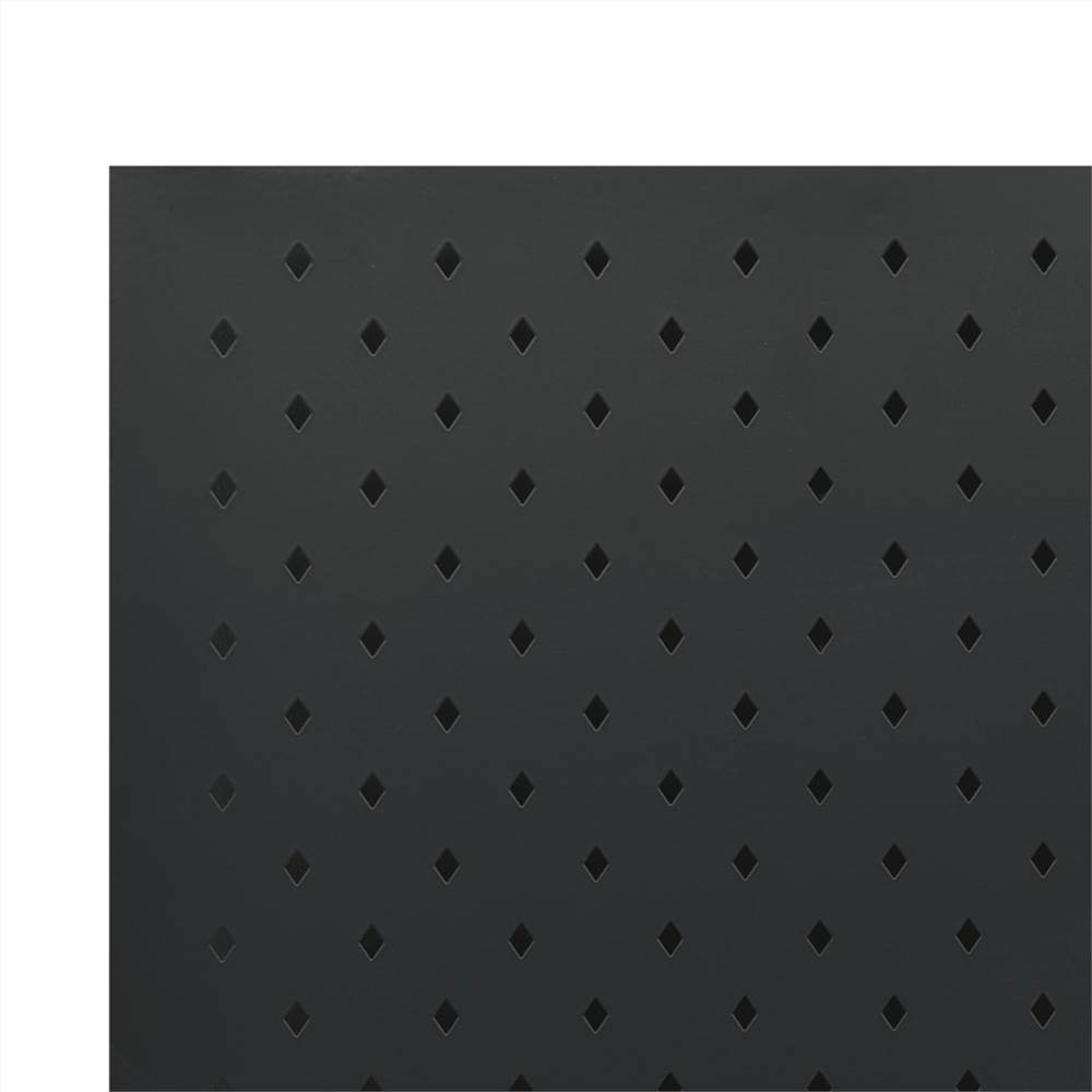 4-Panel Room Dividers 2 pcs Black 160x180 cm Steel