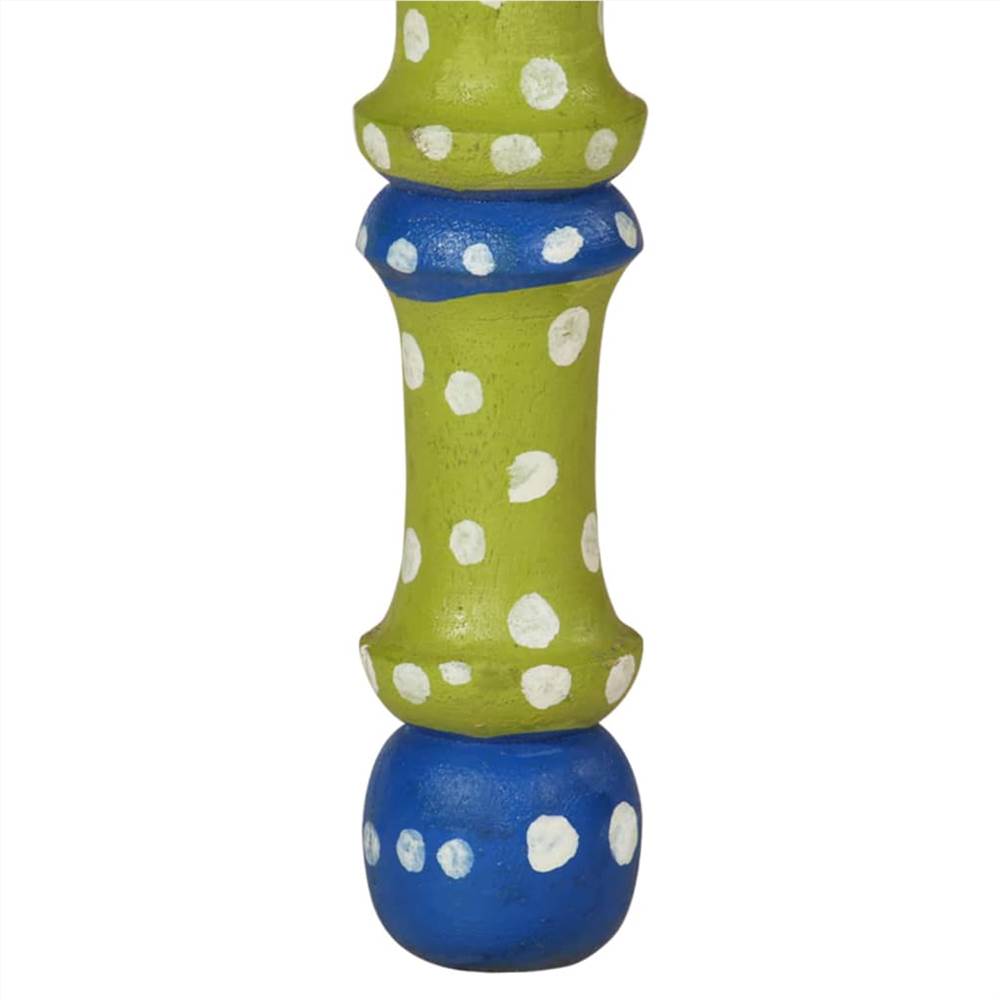 Coffee Table Solid Wood Mango Green Hand Painted