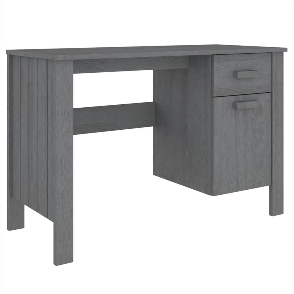 Desk Dark Grey 113x50x75 cm Solid Wood Pine