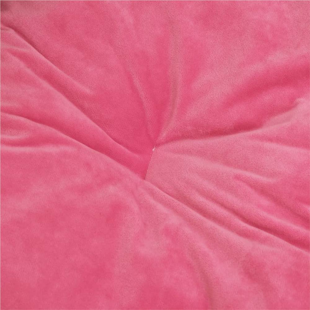 Dog Bed Black and Pink 79x70x19 cm Plush and Faux Leather