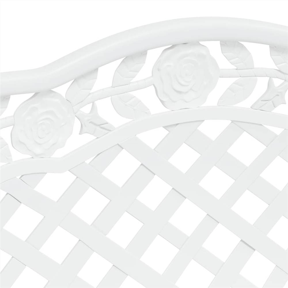 Garden Bench 108 cm Cast Aluminium White