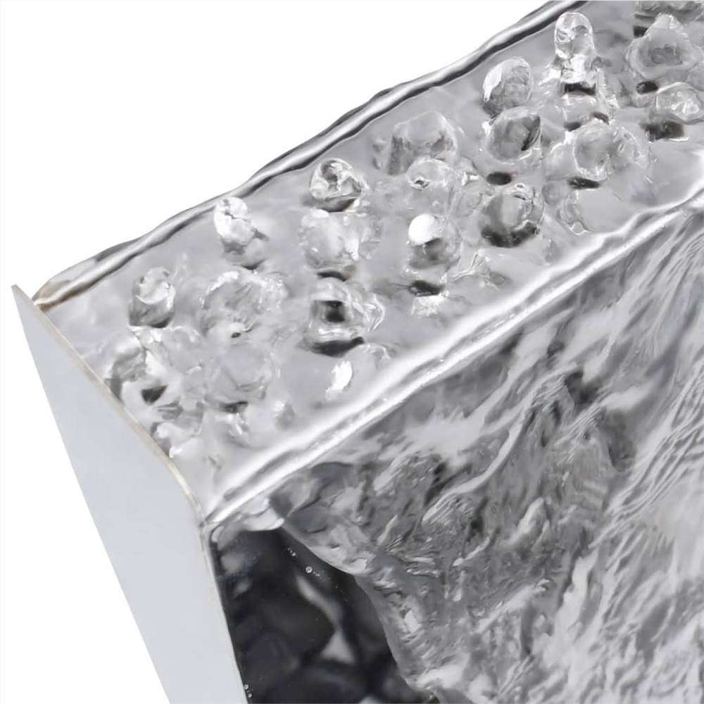 Garden Fountain with Pump 108 cm Stainless Steel Curved