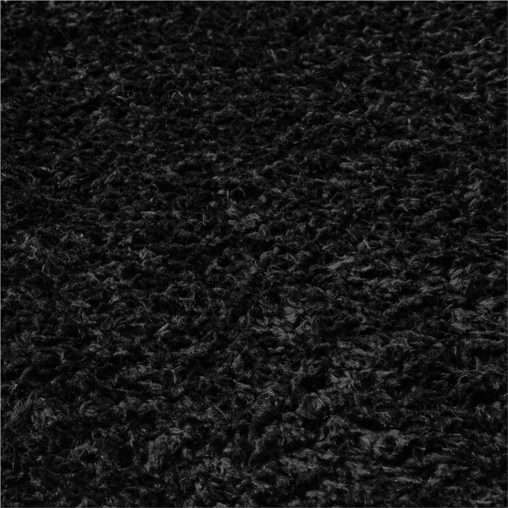 High Pile Shaggy Rug Black 100x200 cm 50 mm
