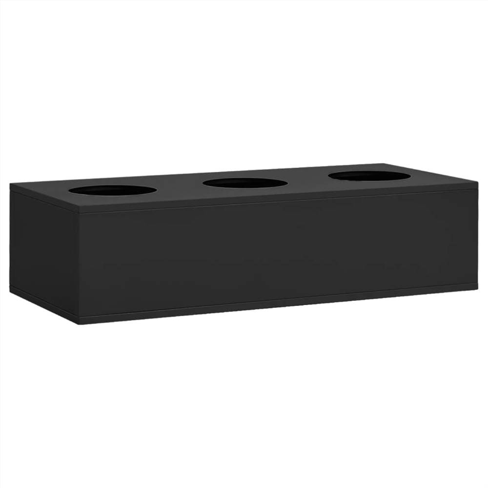 Office Cabinet with Planter Box Anthracite 90x40x128 cm Steel