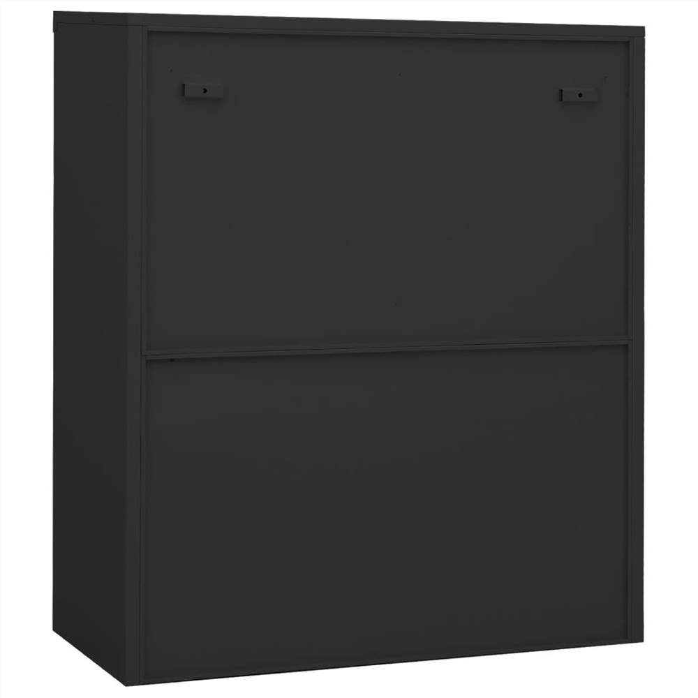 Office Cabinet with Planter Box Anthracite 90x40x128 cm Steel