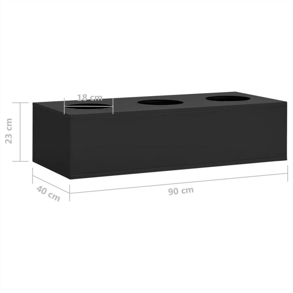 Office Cabinet with Planter Box Anthracite 90x40x128 cm Steel