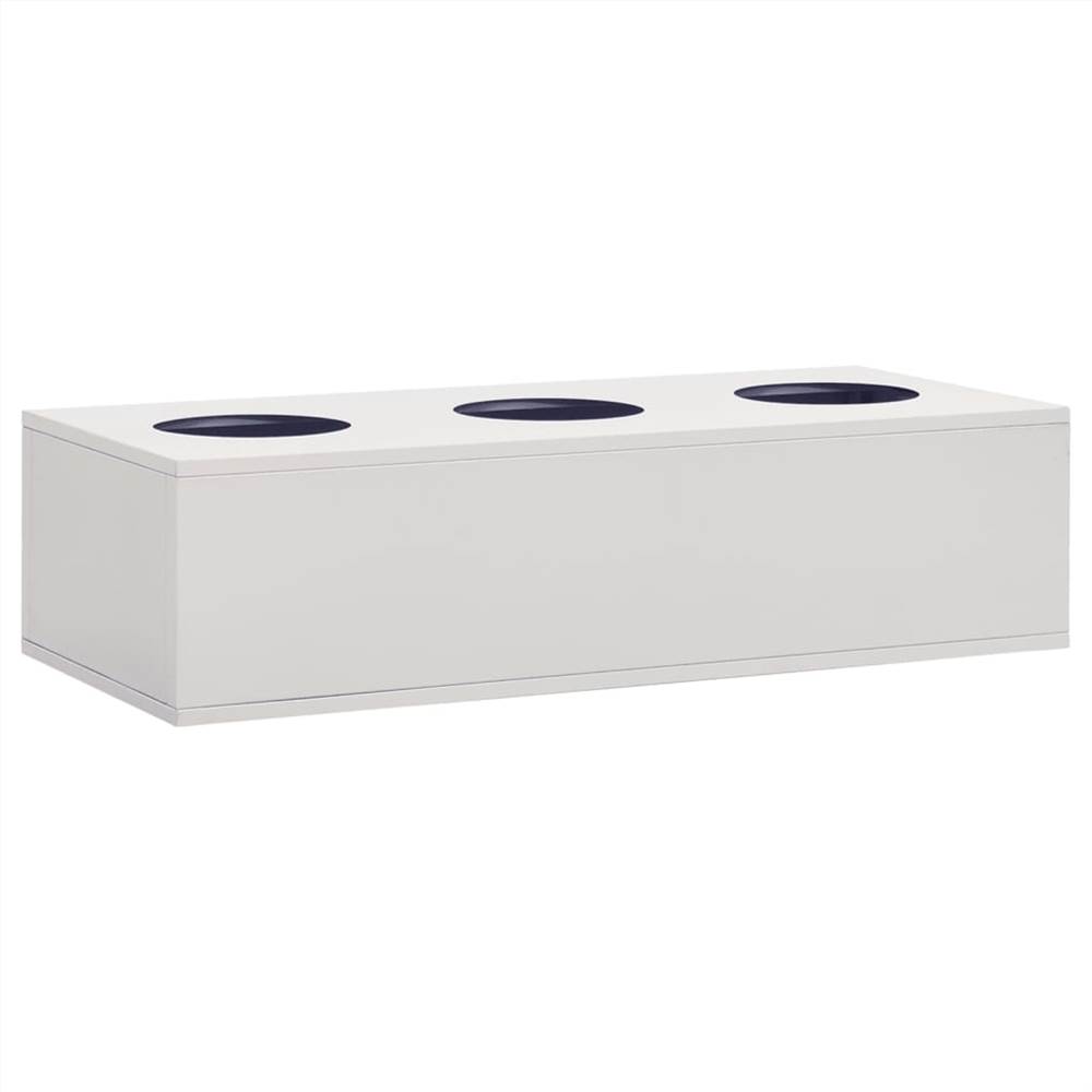 Office Cabinet with Planter Box Light Grey 90x40x125 cm Steel