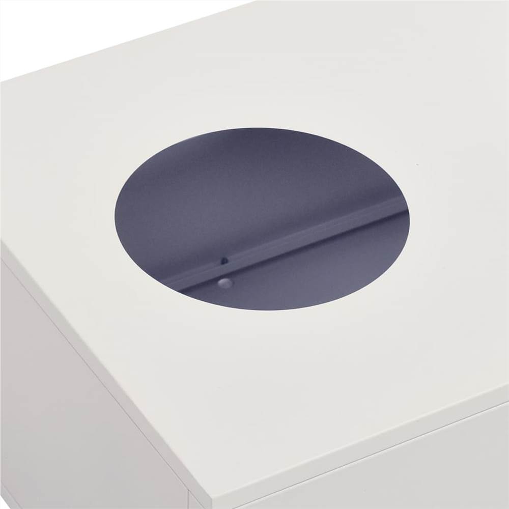 Office Cabinet with Planter Box Light Grey 90x40x125 cm Steel