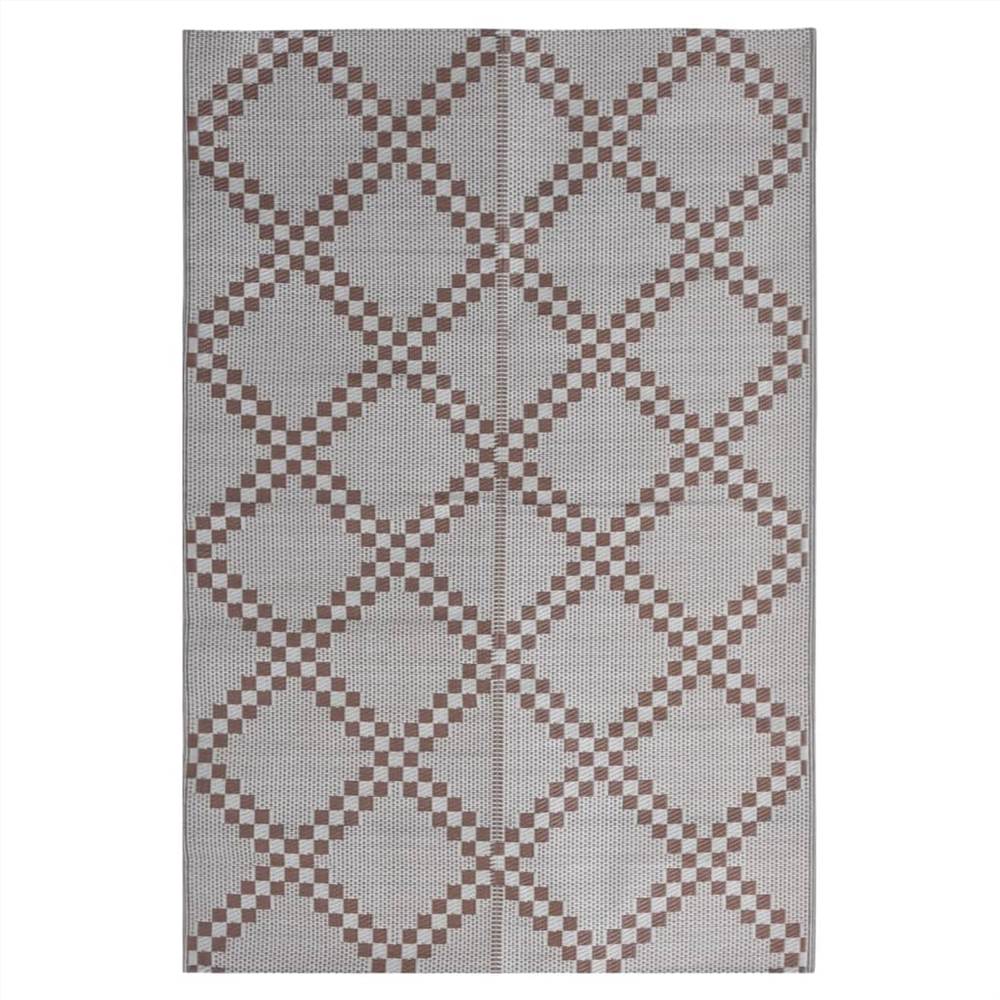 Outdoor Rug Brown 140x200 cm PP