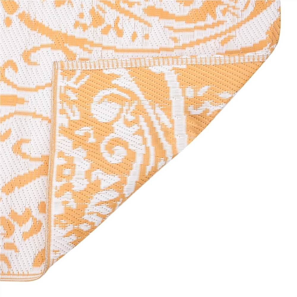 Outdoor Rug Yellow 140x200 cm PP