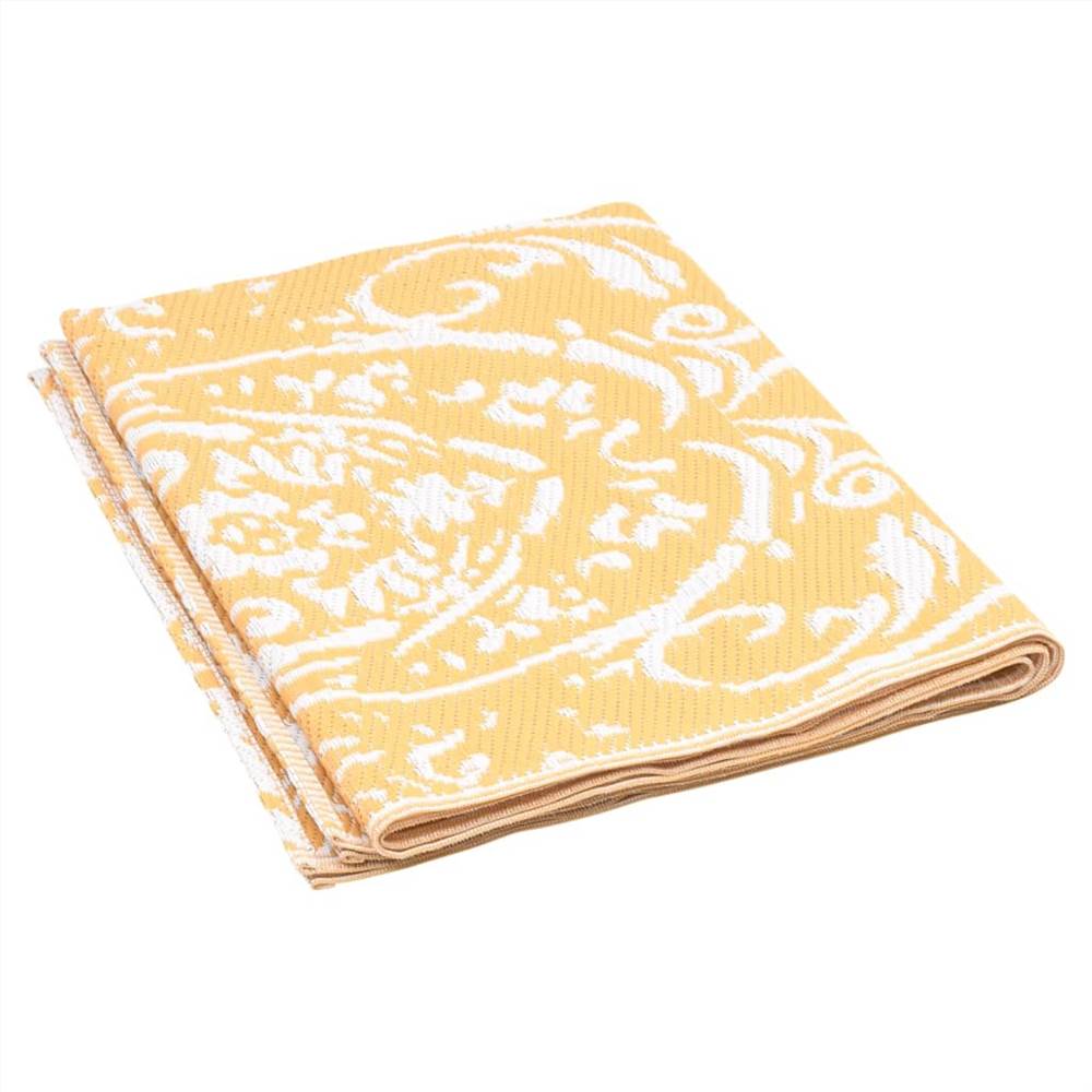 Outdoor Rug Yellow 140x200 cm PP