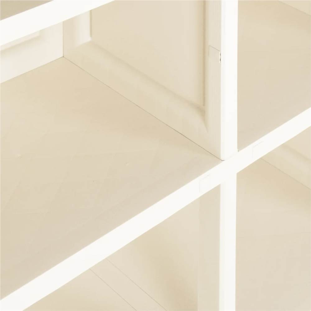 Plastic Cabinet 79x43x125 cm Wood Design White
