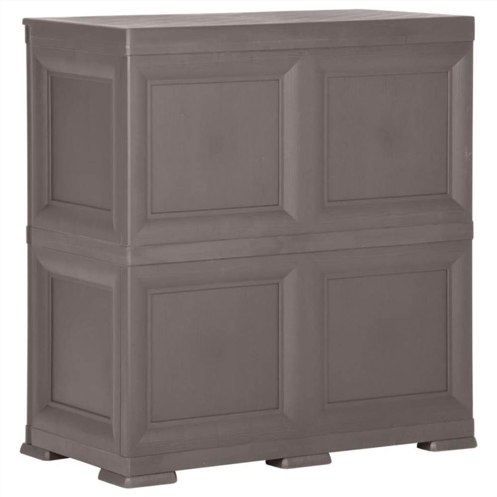 Plastic Cabinet 79x43x85.5 cm Wood Design Grey