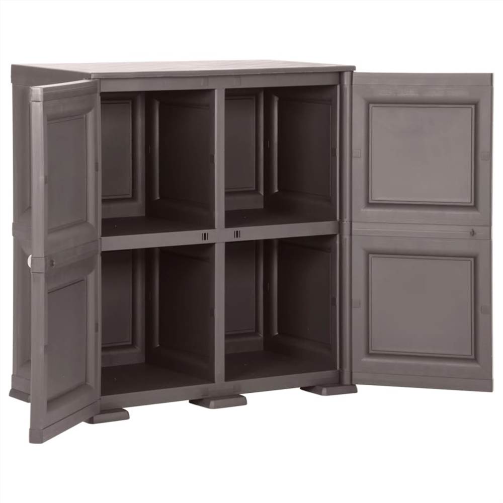 Plastic Cabinet 79x43x85.5 cm Wood Design Grey