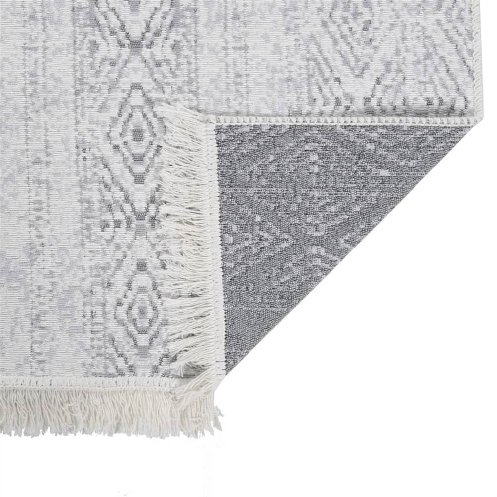 Rug Light Grey 100x200 cm Cotton