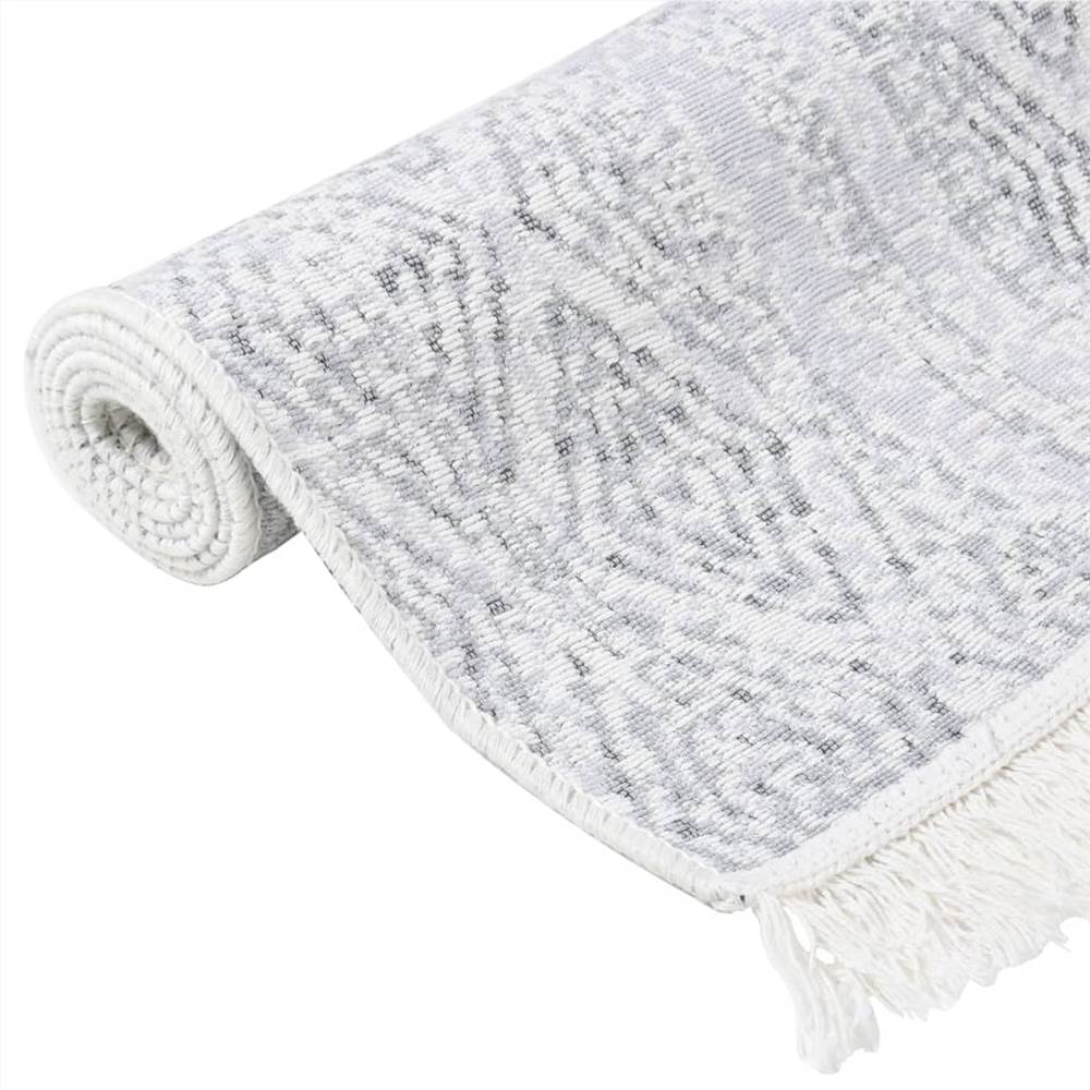 Rug Light Grey 100x200 cm Cotton