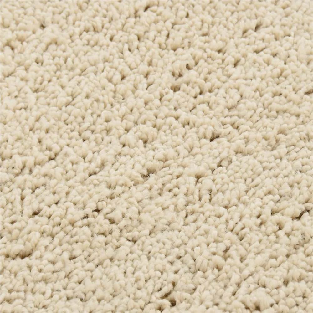 Shaggy Rug Cream 120x170 cm Anti Slip