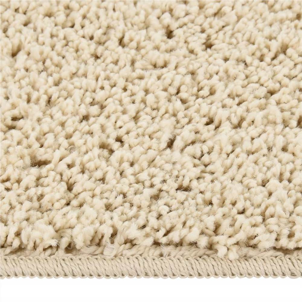 Shaggy Rug Cream 160x230 cm Anti Slip