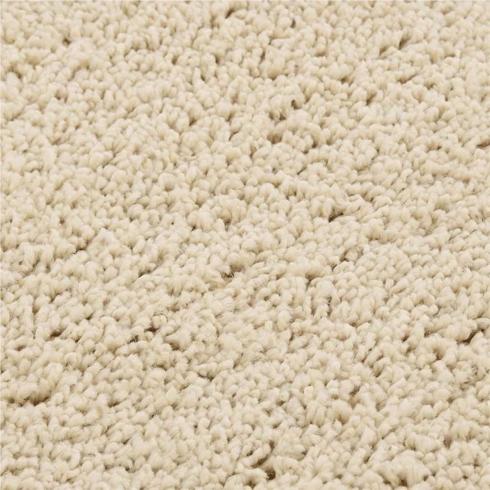 Shaggy Rug Cream 160x230 cm Anti Slip