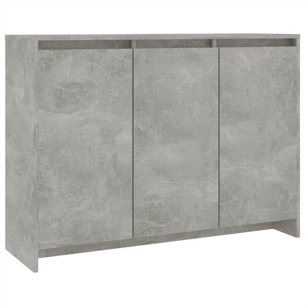 Sideboard Concrete Grey 102x33x75 cm Chipboard