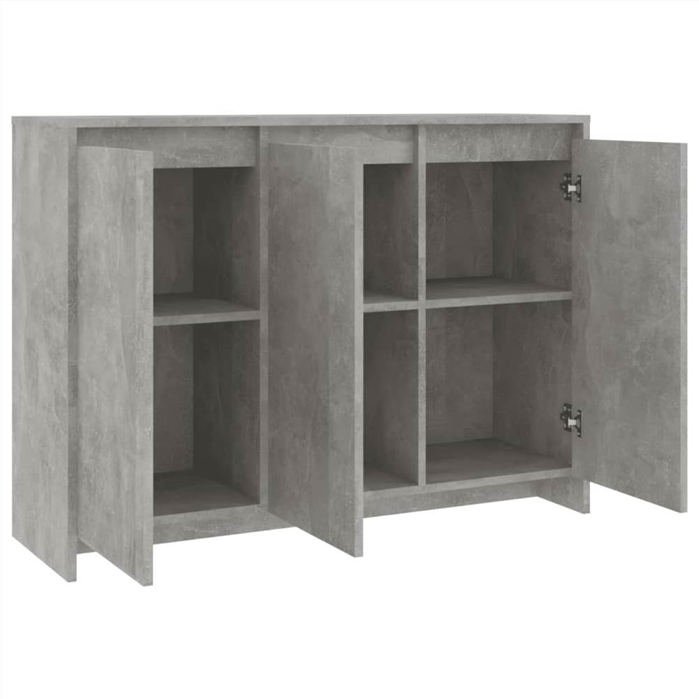 Sideboard Concrete Grey 102x33x75 cm Chipboard