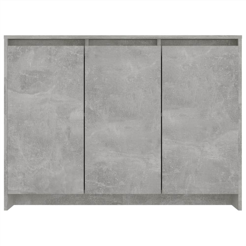Sideboard Concrete Grey 102x33x75 cm Chipboard
