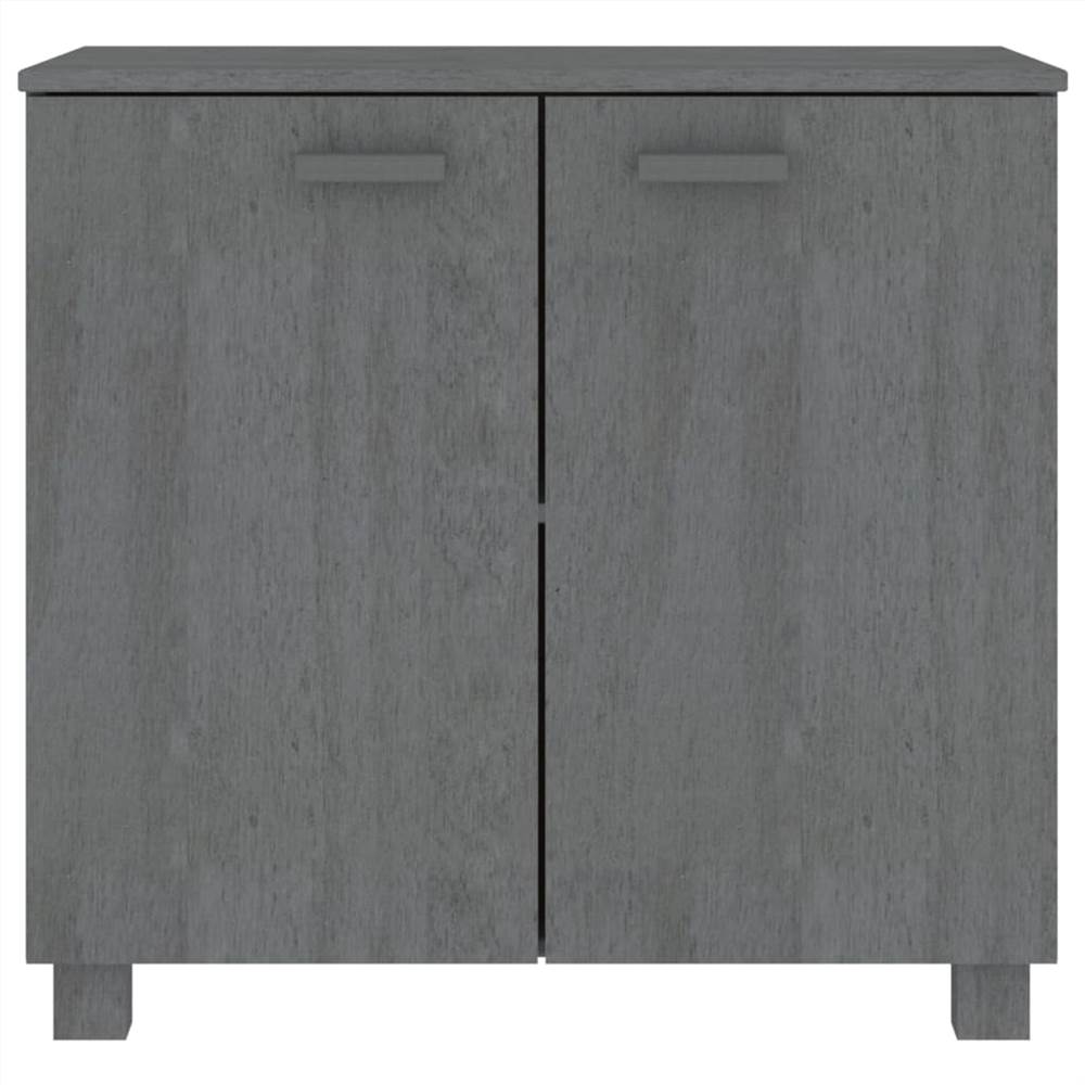 Sideboard Dark Grey 85x35x80 cm Solid Wood Pine