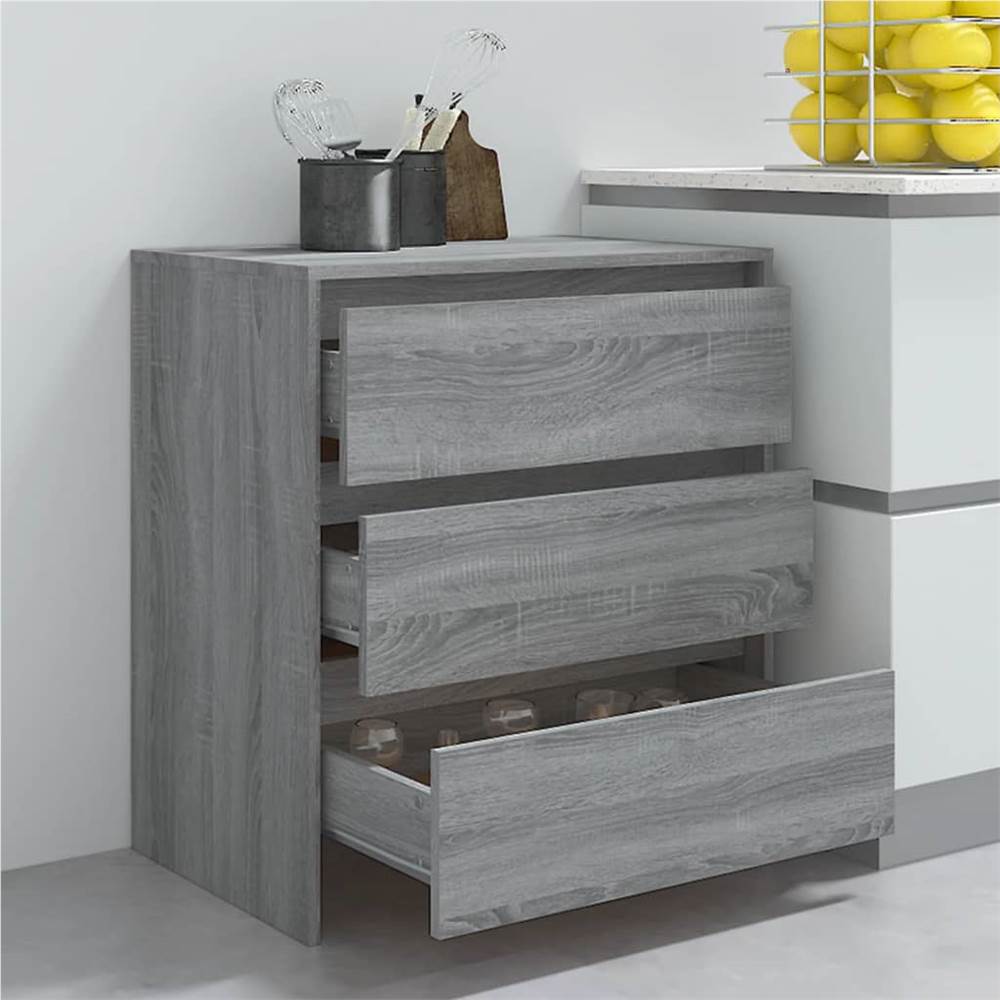 Sideboard Grey Sonoma 70x41x75 cm Chipboard