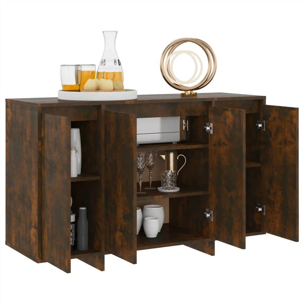 Sideboard Smoked Oak 120x41x75 cm Chipboard