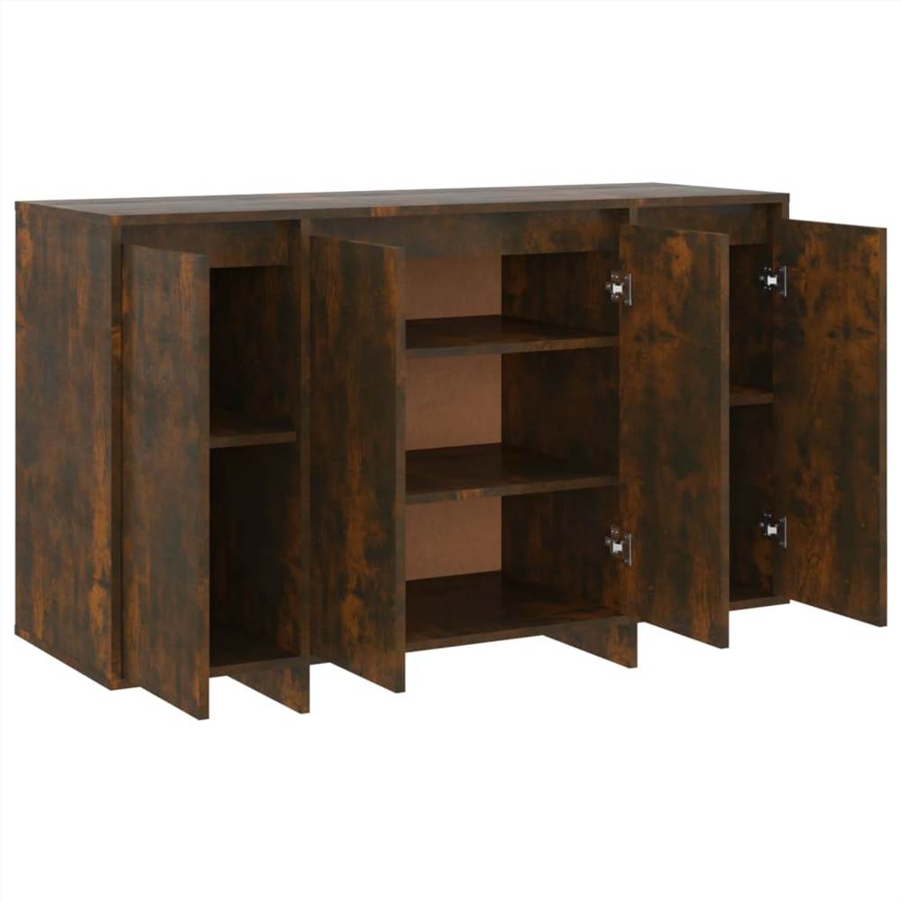 Sideboard Smoked Oak 120x41x75 cm Chipboard