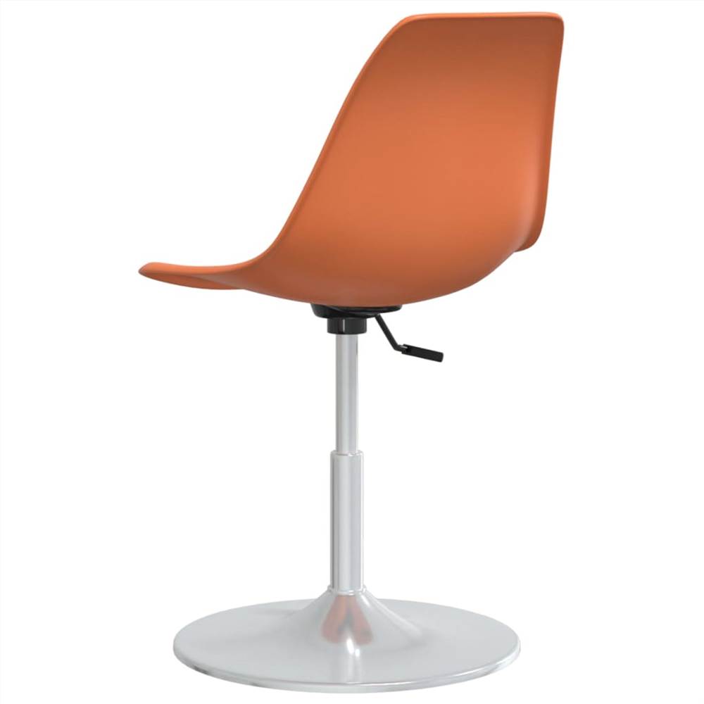 Swivel Dining Chairs 6 pcs Orange PP