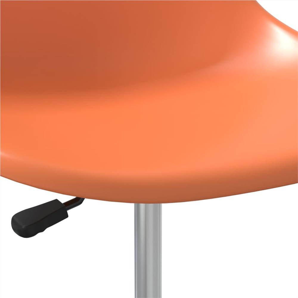 Swivel Dining Chairs 6 pcs Orange PP