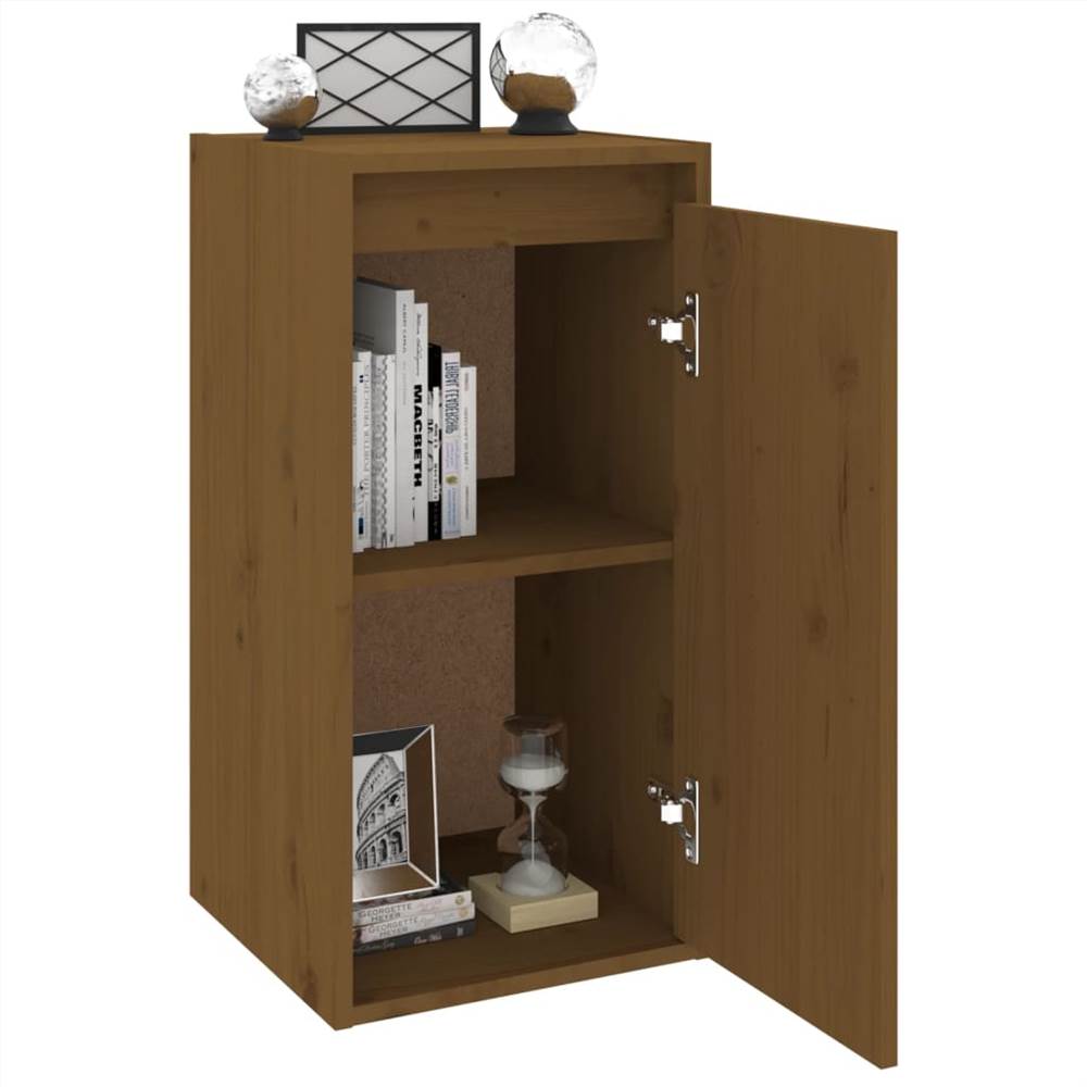 Wall Cabinet Honey Brown 30x30x60 cm Solid Wood Pine
