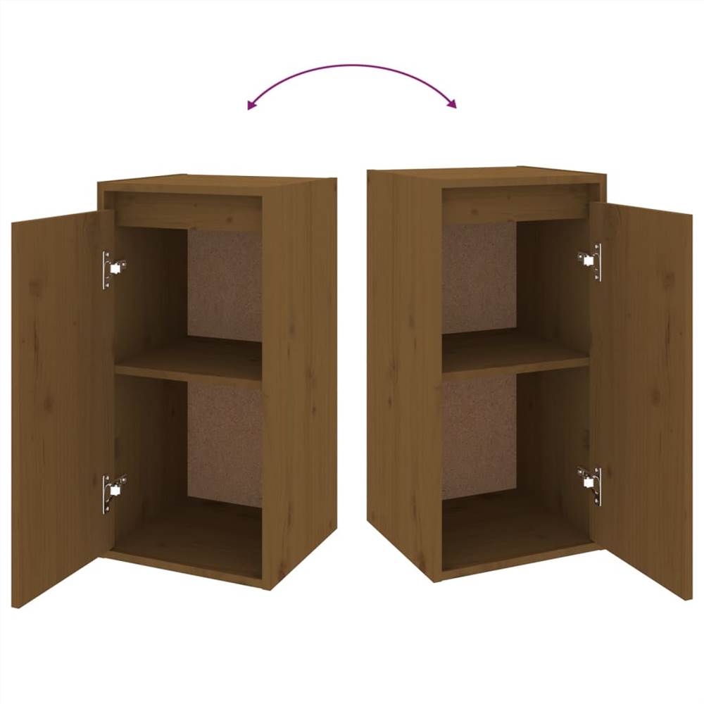 Wall Cabinet Honey Brown 30x30x60 cm Solid Wood Pine