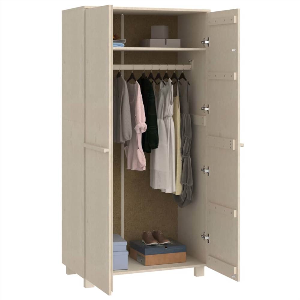 Wardrobe Honey Brown 89x50x180 cm Solid Wood Pine