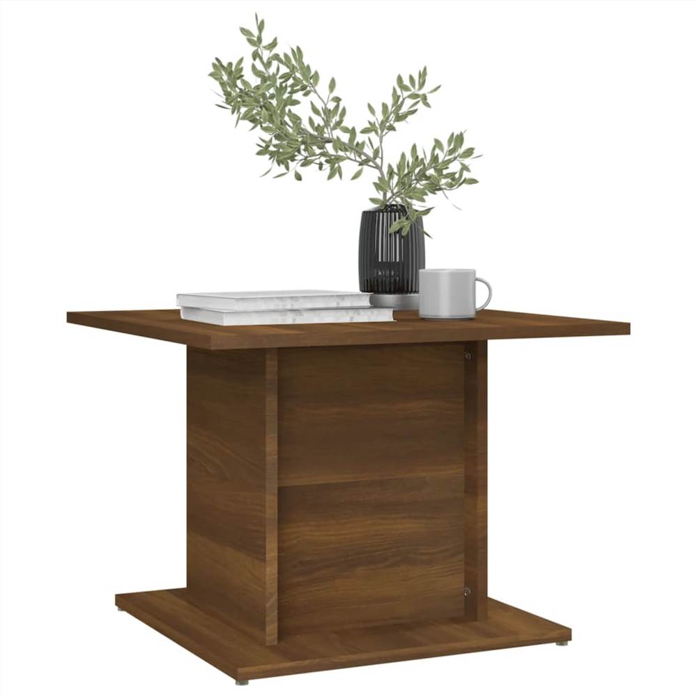 Coffee Table Brown Oak 55.5x55.5x40 cm Chipboard