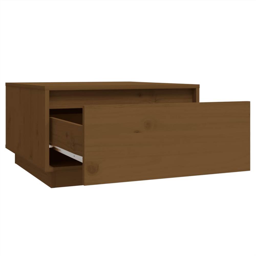 Coffee Table Honey Brown 55x56x32 cm Solid Wood Pine