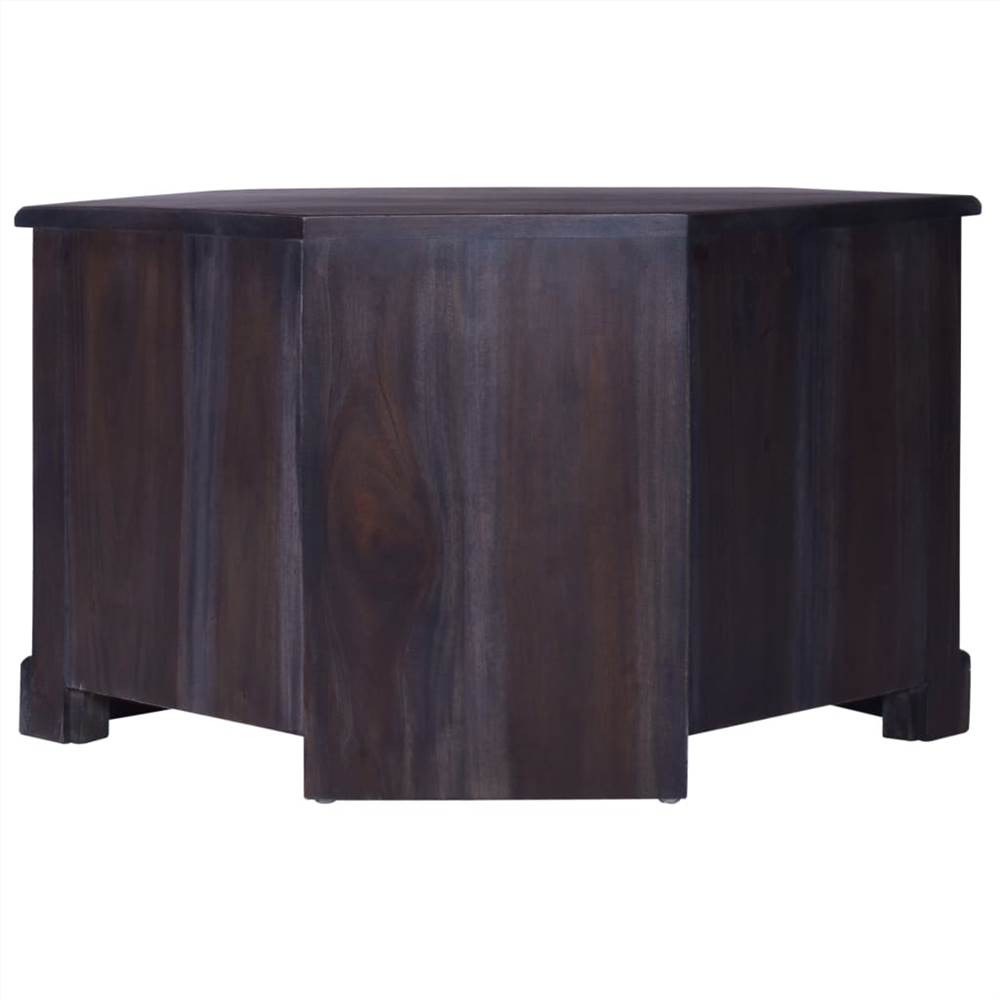 Corner TV Cabinet Light Black 80x40x49 cm Solid Wood Mahogany