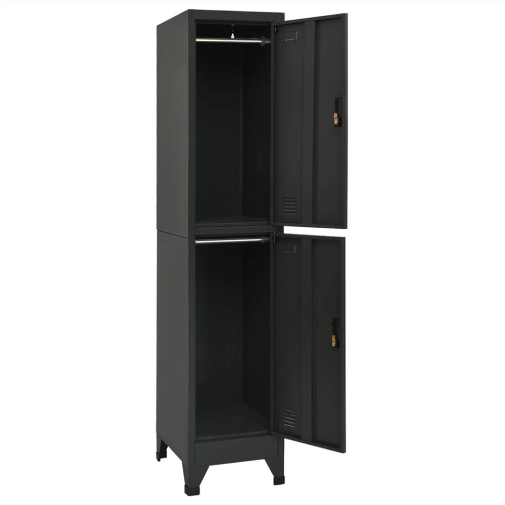 Locker Cabinet Anthracite 38x45x180 cm Steel