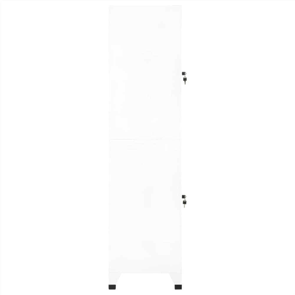 Locker Cabinet White 38x45x180 cm Steel