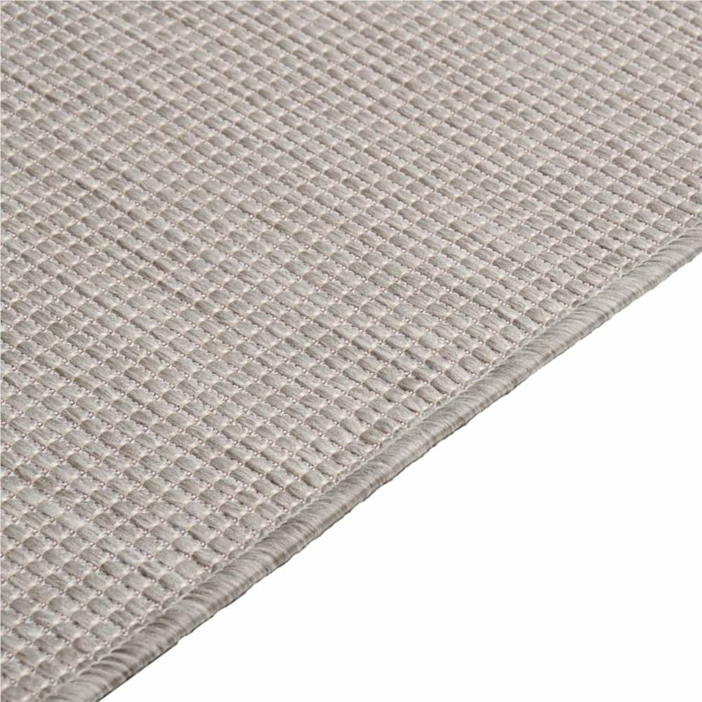 Outdoor Flatweave Rug 100x200 cm Taupe