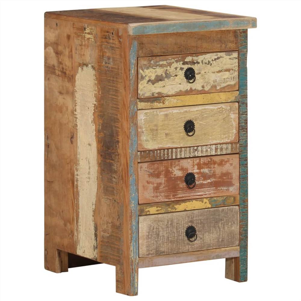 Pedestal Desk Solid Wood Reclaimed 140x50x77 cm