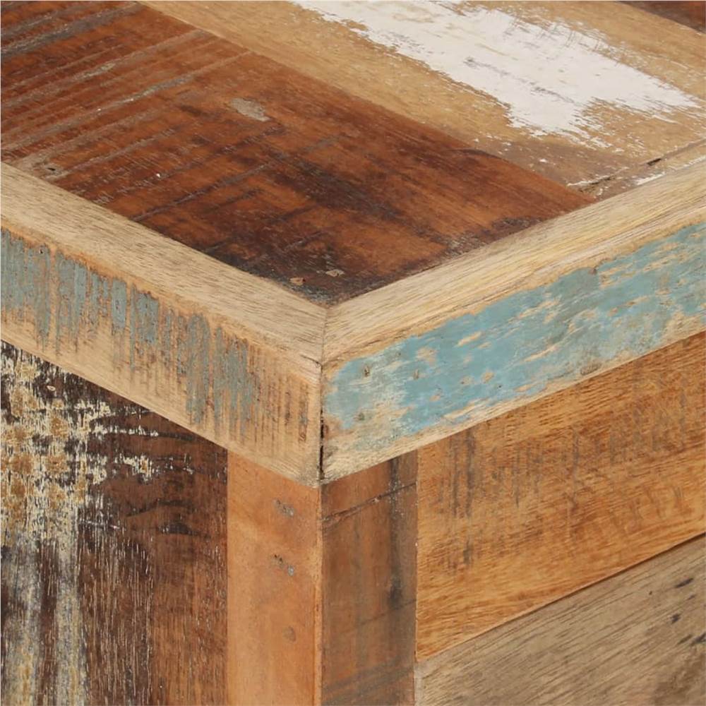 Pedestal Desk Solid Wood Reclaimed 140x50x77 cm